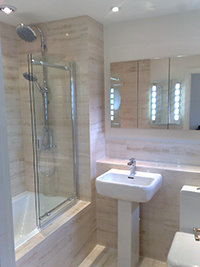 Modern bright bathroom
